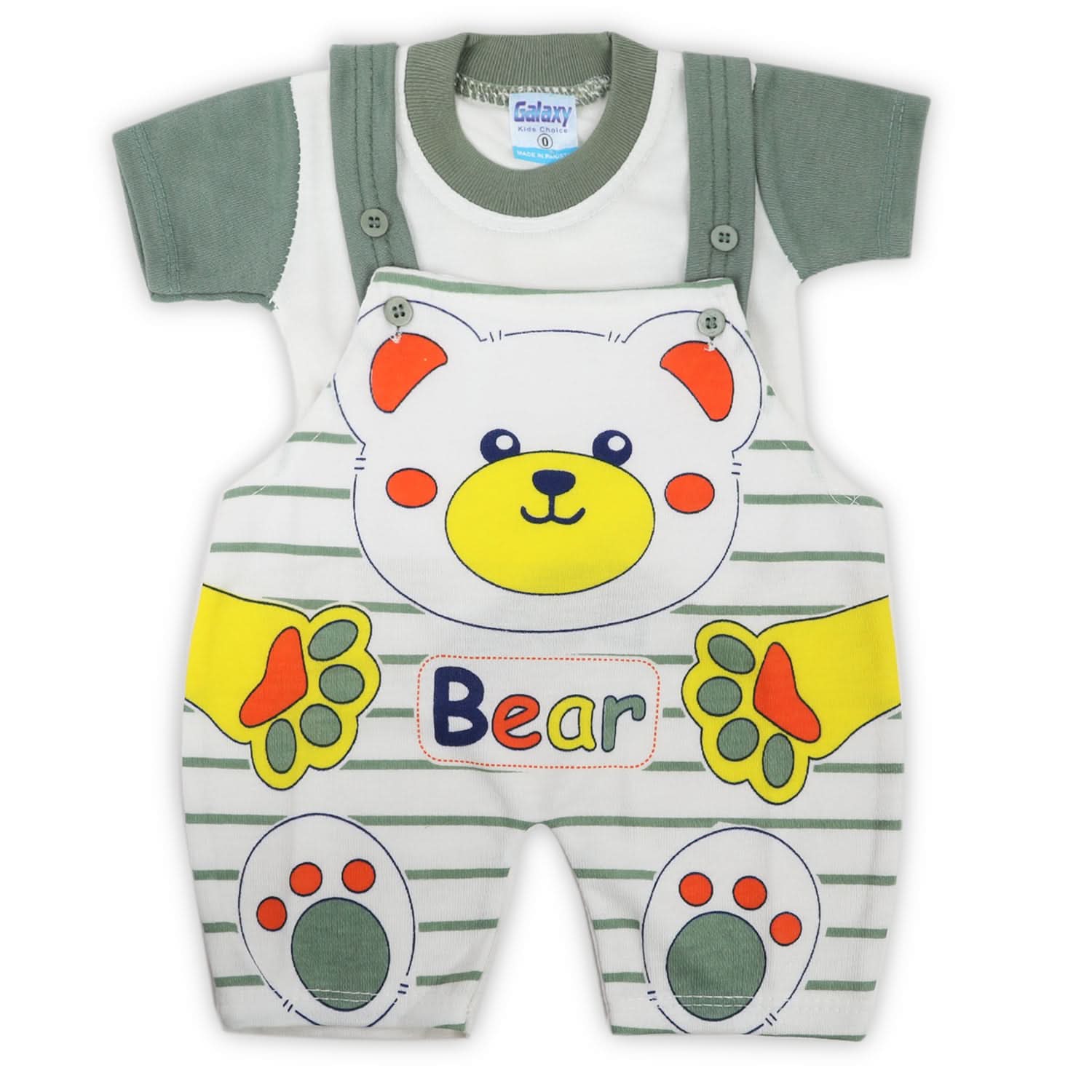Newborn Boys Half Sleeves Romper - Green, Newborn Boys Rompers, Chase Value, Chase Value