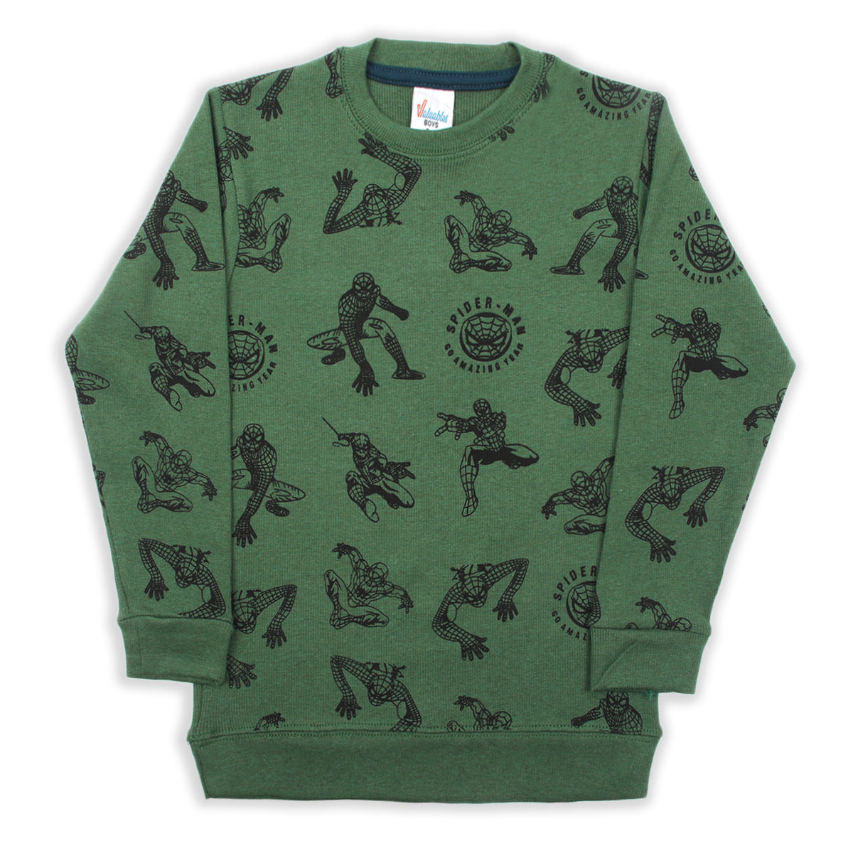 Boys Full Sleeves SweatShirt - Green, Boys Hoodies & Sweat Shirts, Chase Value, Chase Value