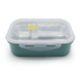 Lunch Box With Spoon - Green, Tiffin Boxes & Bottles, Chase Value, Chase Value