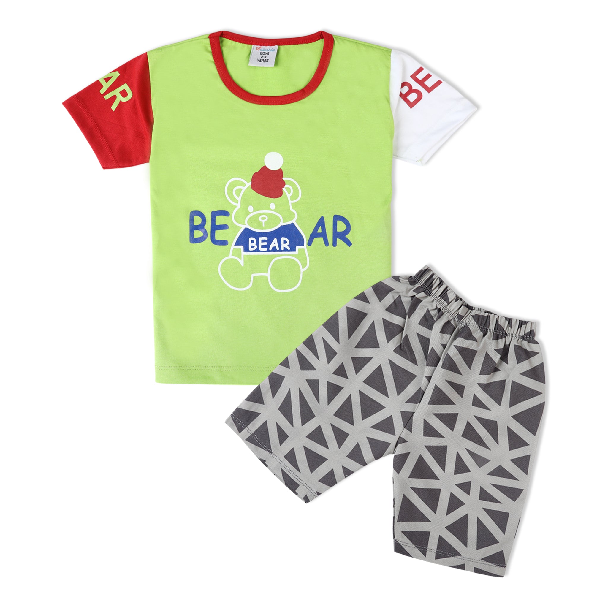 Valuable Boys Half Sleeves Suit - Green, Boys Sets & Suits, Chase Value, Chase Value