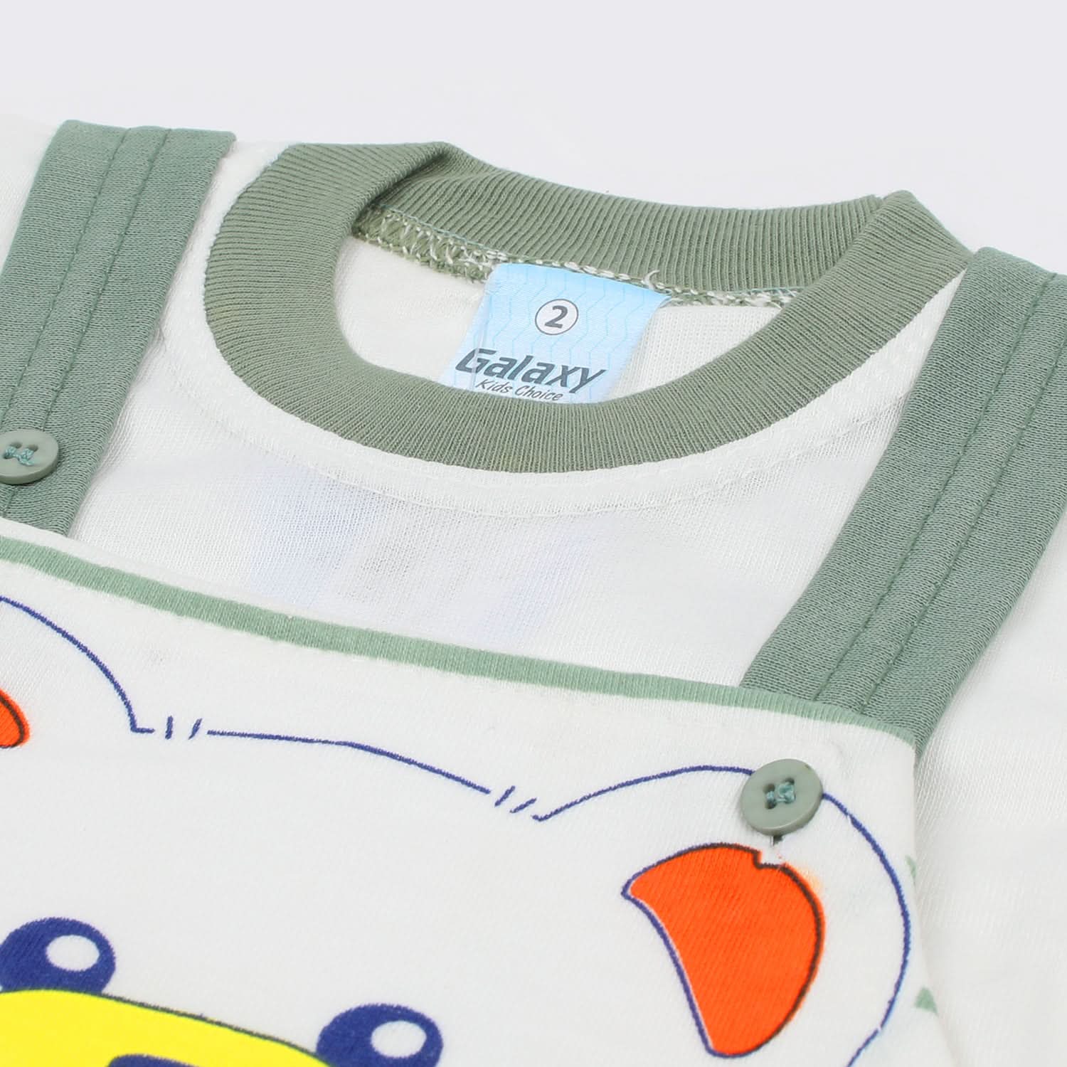 Newborn Boys Half Sleeves Romper - Green, Newborn Boys Rompers, Chase Value, Chase Value