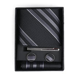 Men's Neck Tie Box With Pin - Grey, Men's Tie, Chase Value, Chase Value