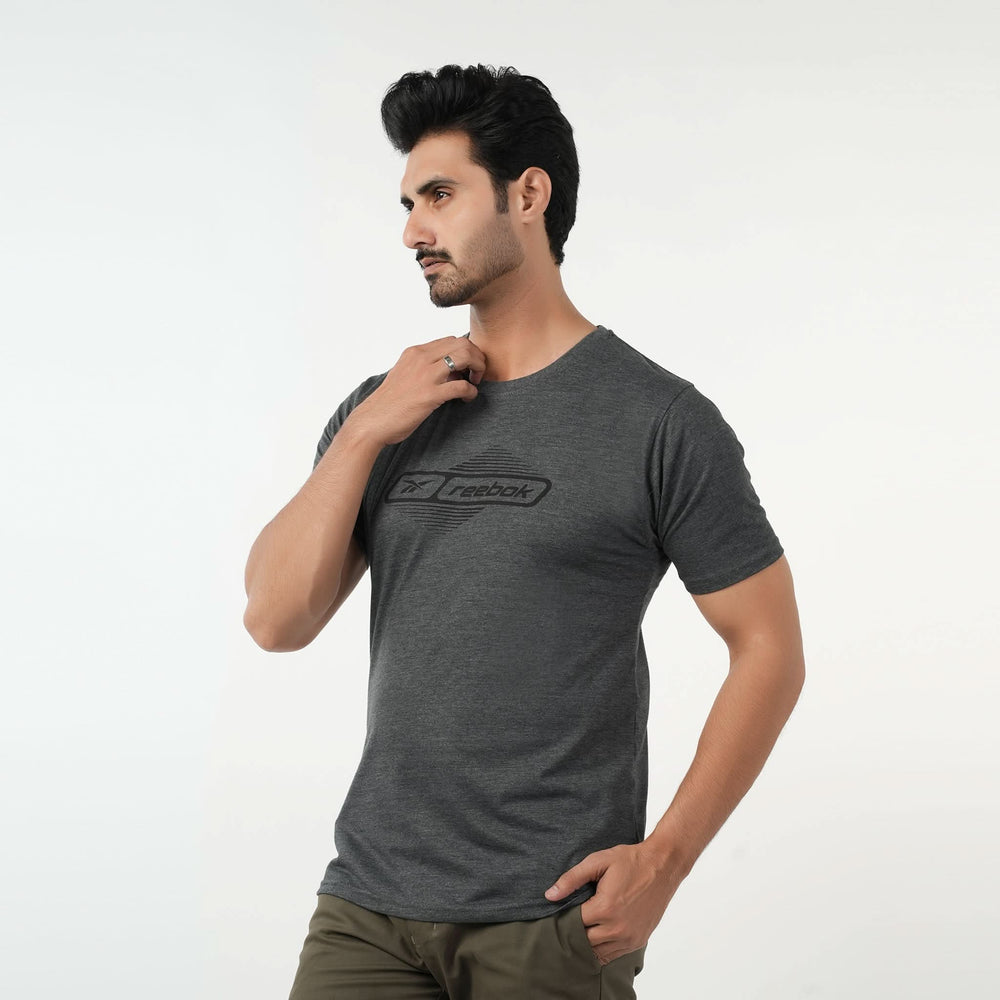 Men's Half Sleeves Round Neck Printed T-Shirt - Grey, Men's T-Shirts & Polos, Chase Value, Chase Value