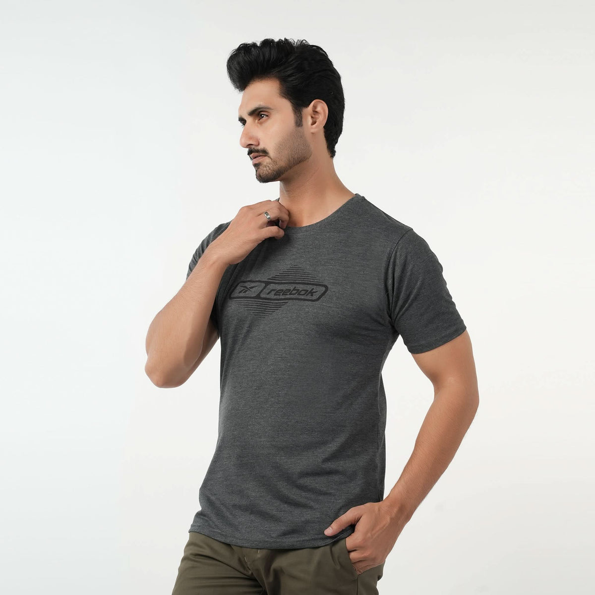 Men's Half Sleeves Round Neck Printed T-Shirt - Grey, Men's T-Shirts & Polos, Chase Value, Chase Value