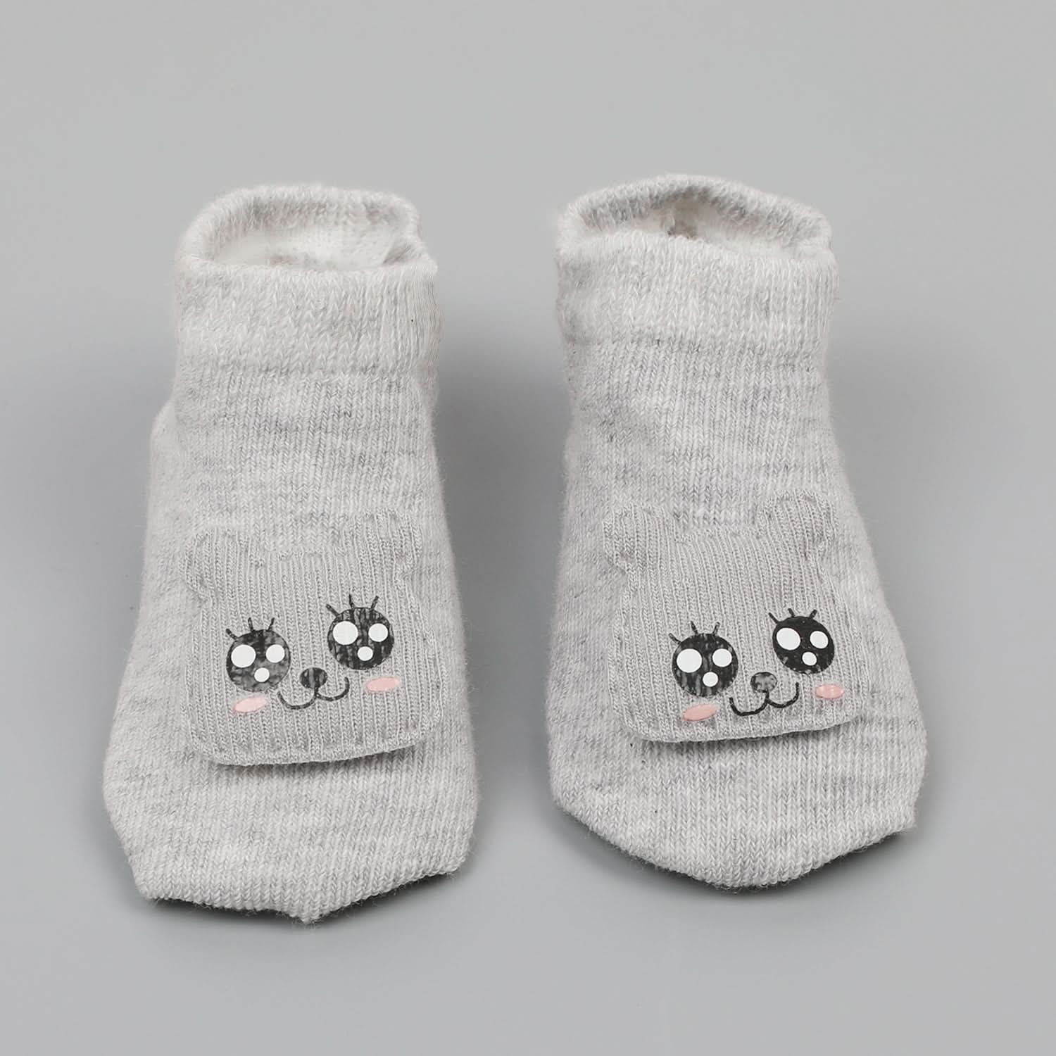 Newborn Card Booties - Grey, Newborn Caps, Shoes & Socks, Chase Value, Chase Value