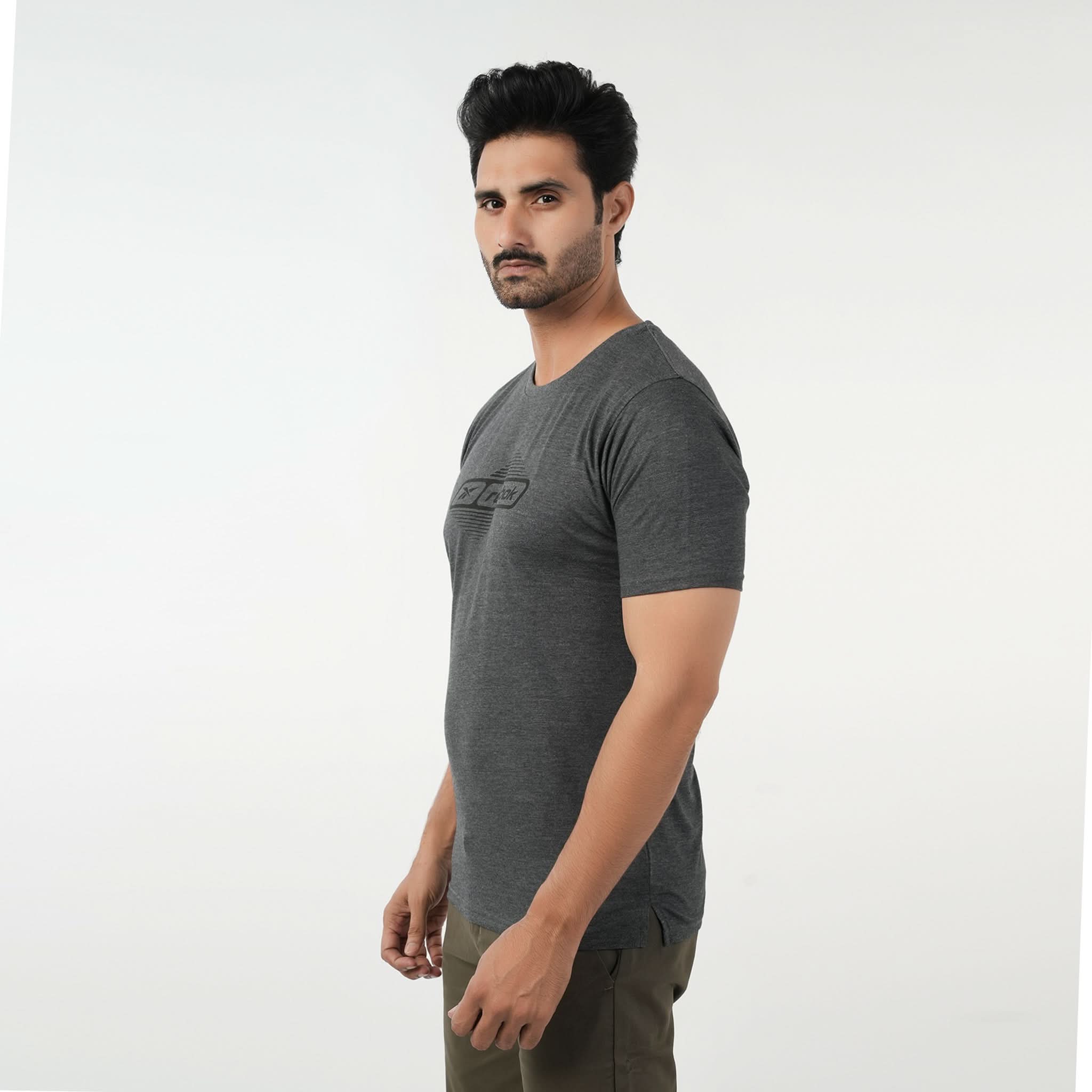 Men's Half Sleeves Round Neck Printed T-Shirt - Grey, Men's T-Shirts & Polos, Chase Value, Chase Value
