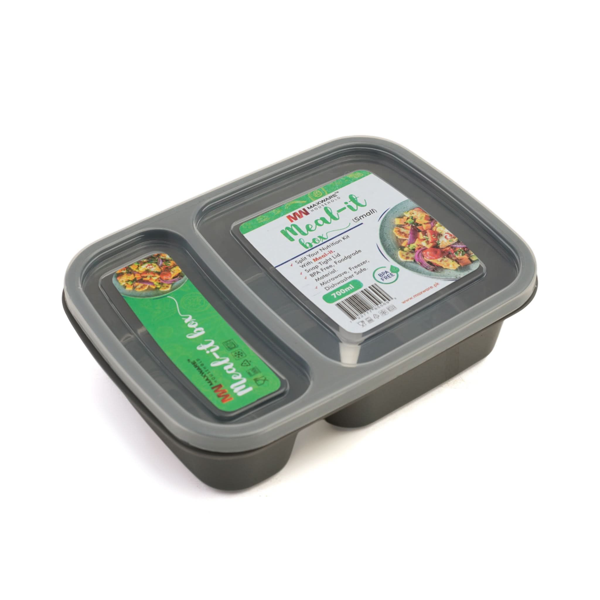 Max Ware Meal It Box Small - Grey, Tiffin Boxes & Bottles, Chase Value, Chase Value