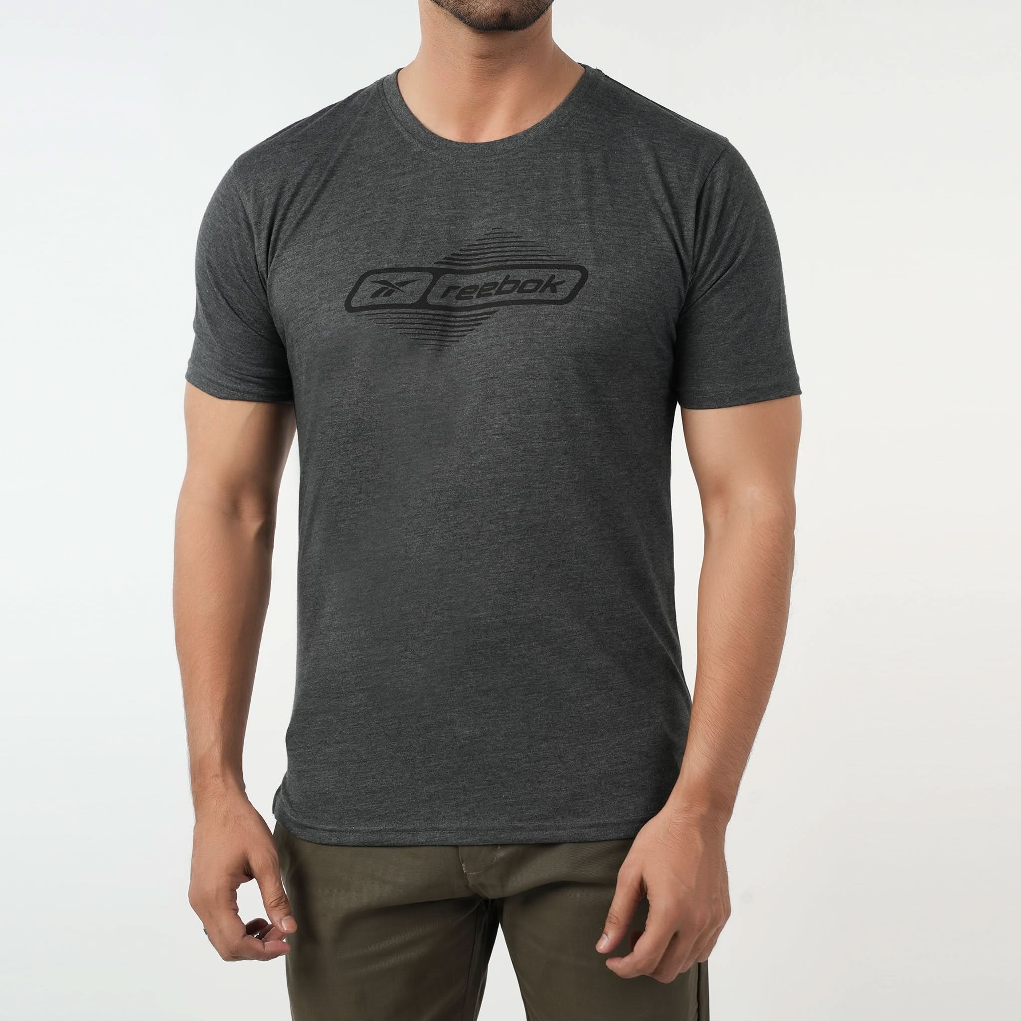 Men's Half Sleeves Round Neck Printed T-Shirt - Grey, Men's T-Shirts & Polos, Chase Value, Chase Value