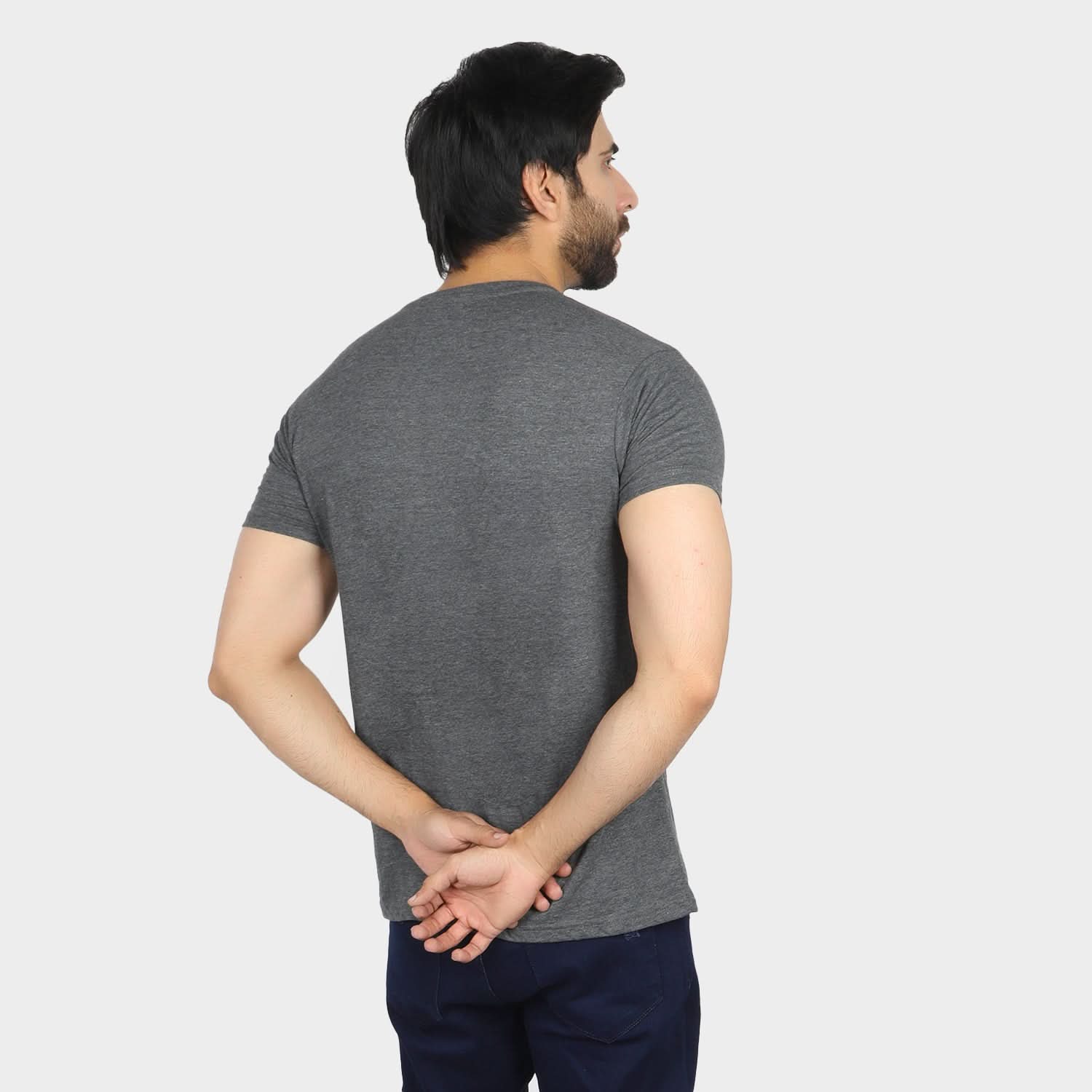 Men's Half Sleeves T-Shirt - Grey, Men's T-Shirts & Polos, Chase Value, Chase Value
