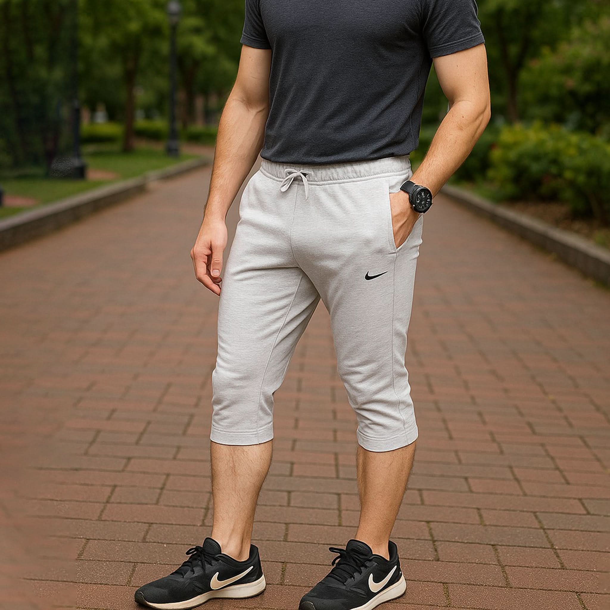 Men's Fancy 3QTR -Ash Grey, Men's Shorts, Chase Value, Chase Value