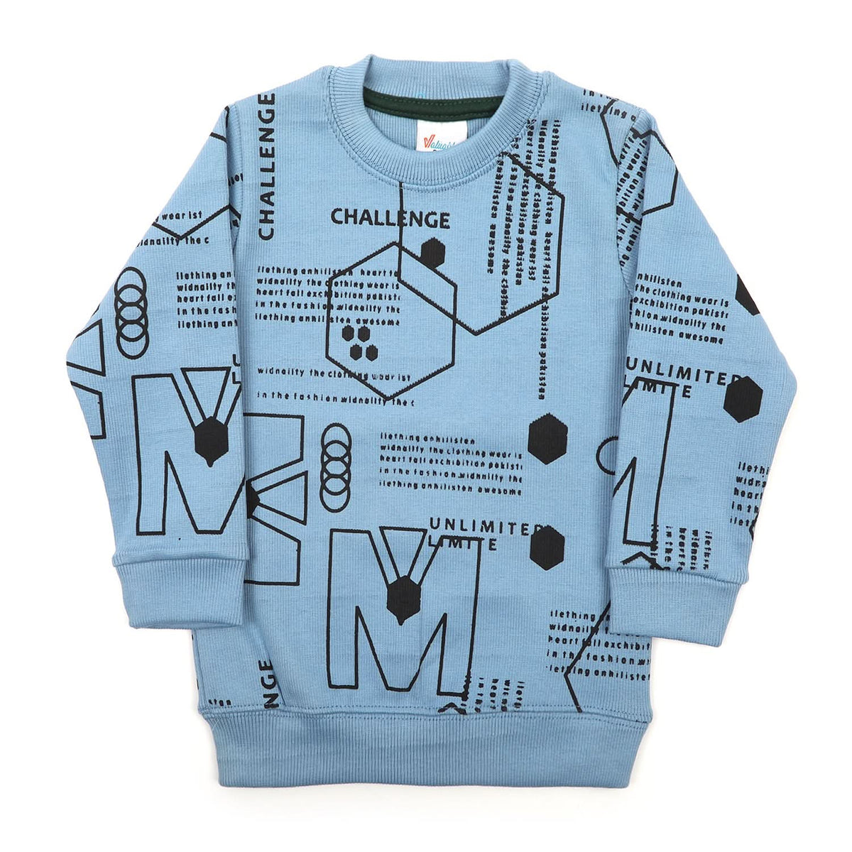 Boys Full Sleeves SweatShirt - Light Blue, Boys Hoodies & Sweat Shirts, Chase Value, Chase Value