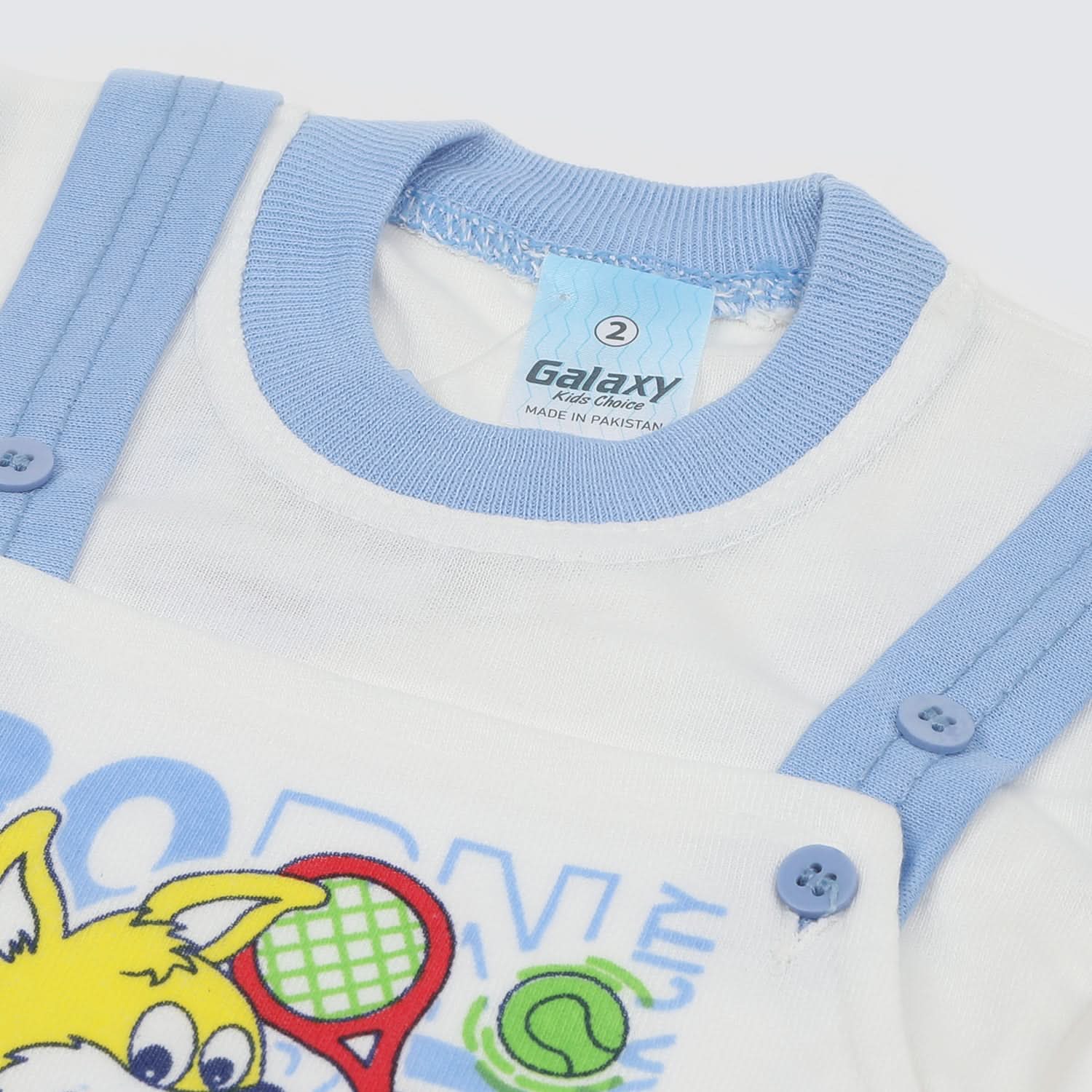 Newborn Boys Half Sleeves Romper - Light Blue, Newborn Boys Rompers, Chase Value, Chase Value
