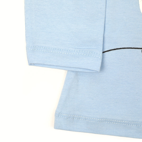 Girls Full Sleeves T-Shirt - Light Blue