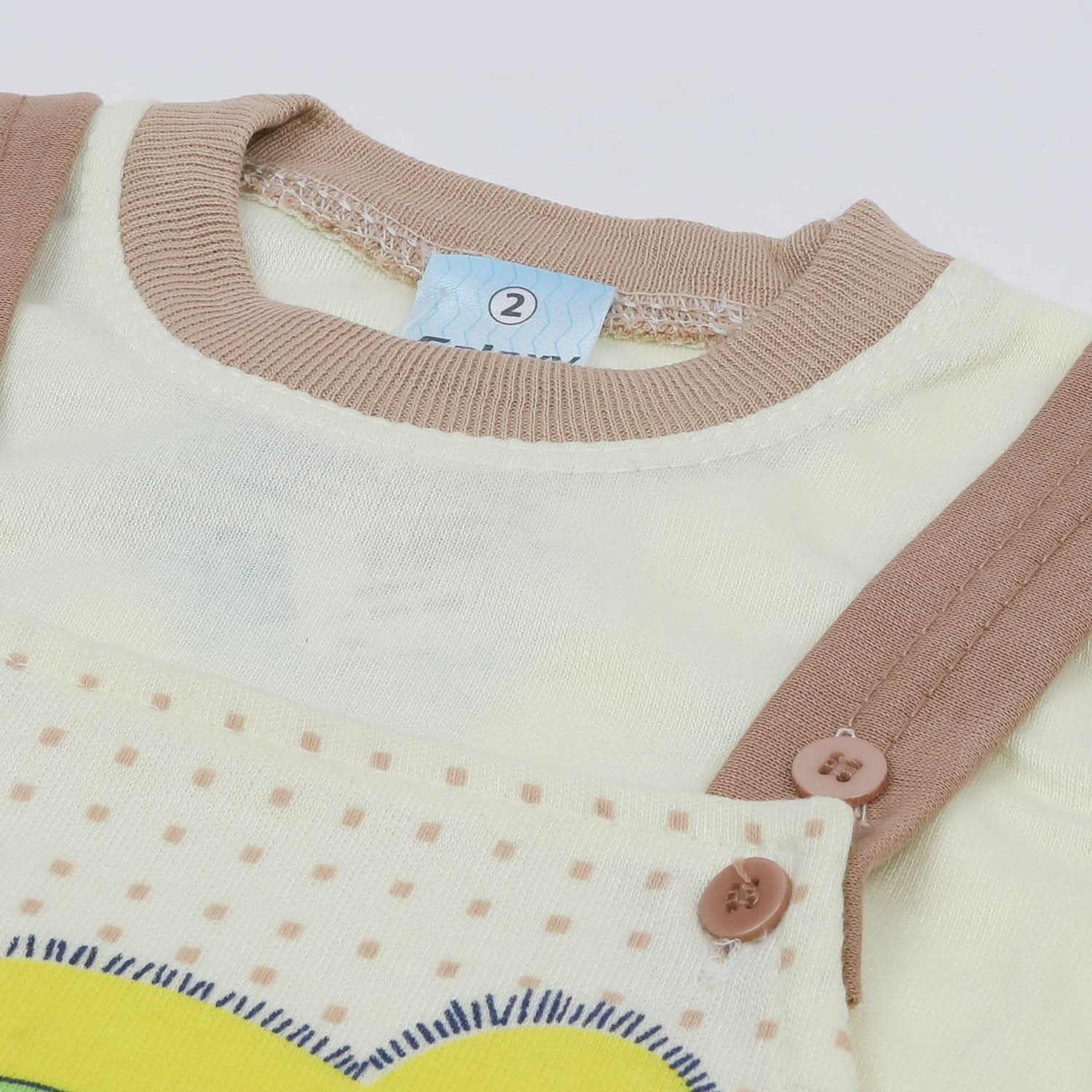 Newborn Boys Half Sleeves Romper - Light Brown, Newborn Boys Rompers, Chase Value, Chase Value