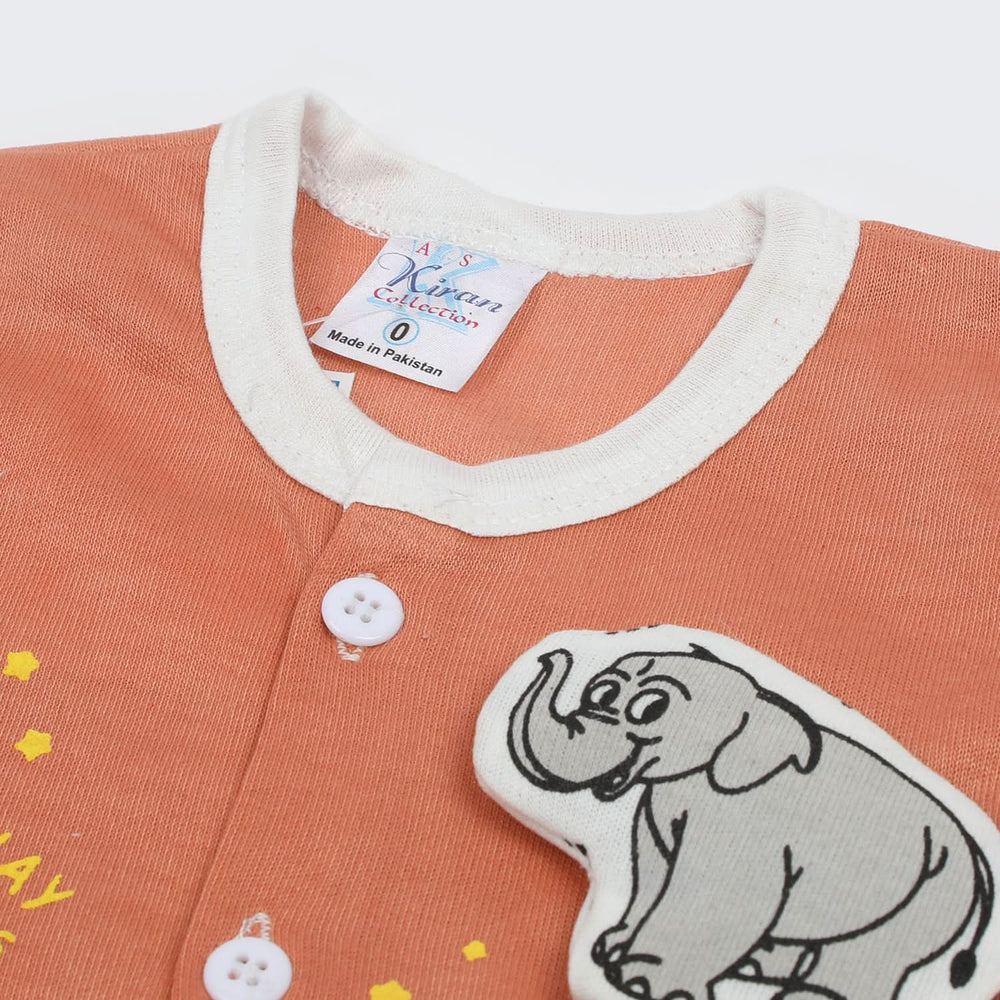 Newborn Boys Half Sleeves Suit - Light Brown, Newborn Boys Sets & Suits, Chase Value, Chase Value