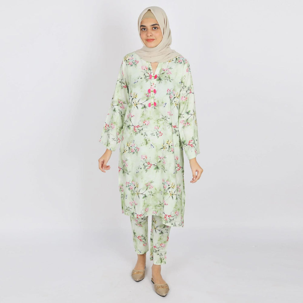 Women's Linen Co-Ord Set - Light Green, Women Co-Ord Set, Chase Value, Chase Value