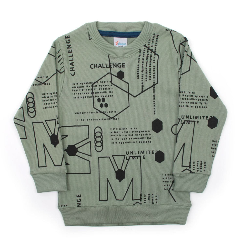 Boys Full Sleeves SweatShirt - Light Green, Boys Hoodies & Sweat Shirts, Chase Value, Chase Value
