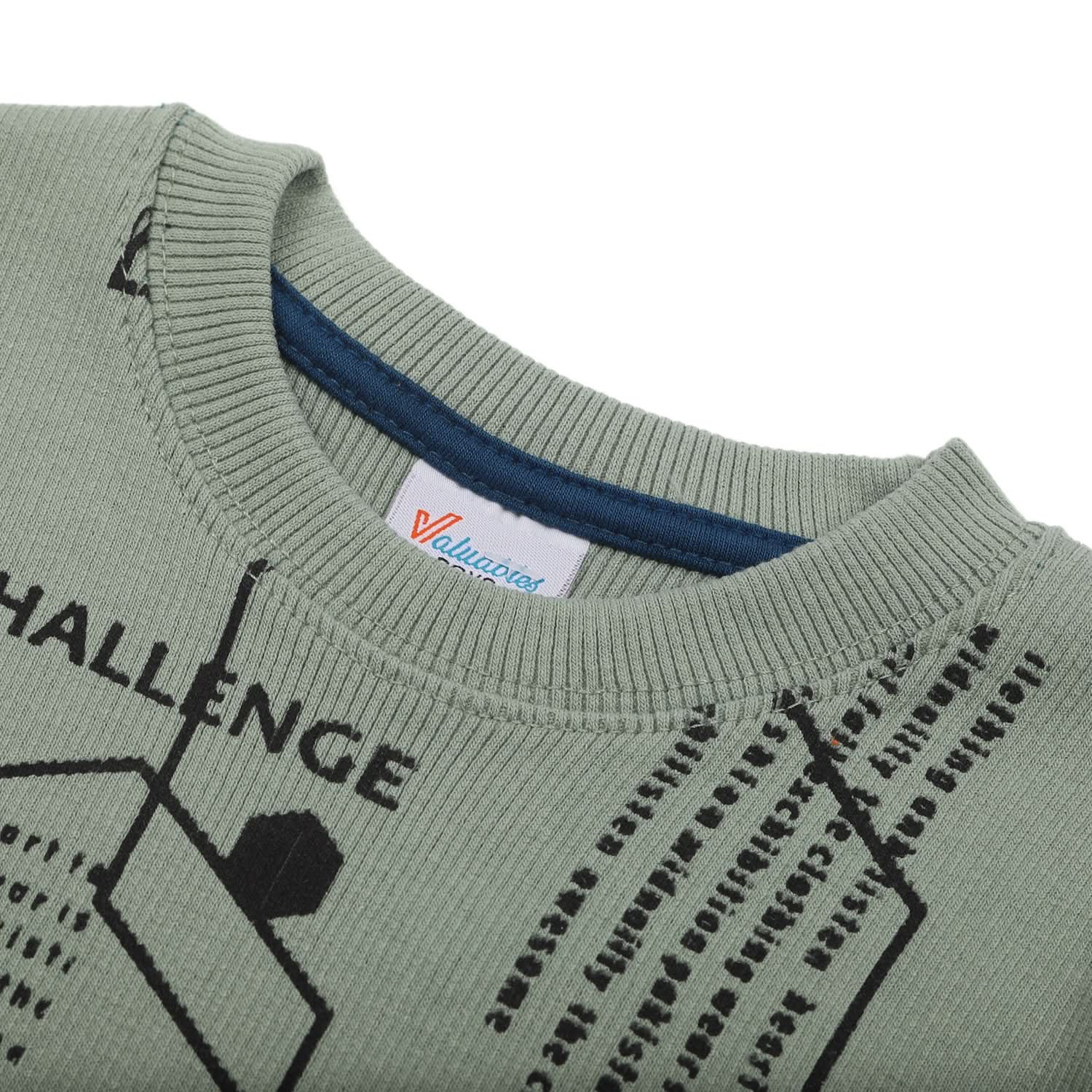 Boys Full Sleeves SweatShirt - Light Green, Boys Hoodies & Sweat Shirts, Chase Value, Chase Value