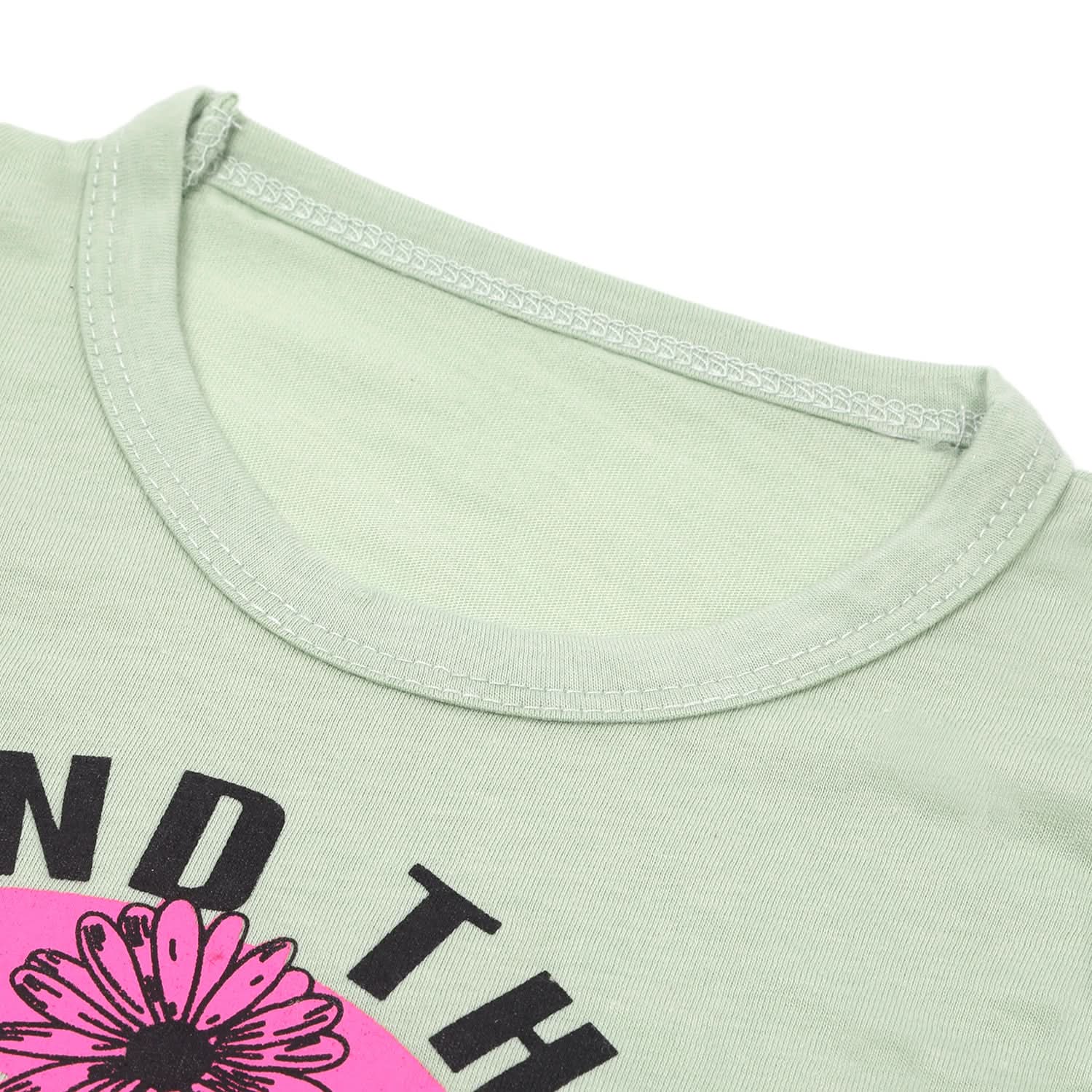 Girls Full Sleeves T-Shirt - Light Green, Girls T-Shirts, Chase Value, Chase Value