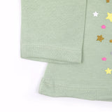 Girls Full Sleeves T-Shirt - Light Green, Girls T-Shirts, Chase Value, Chase Value