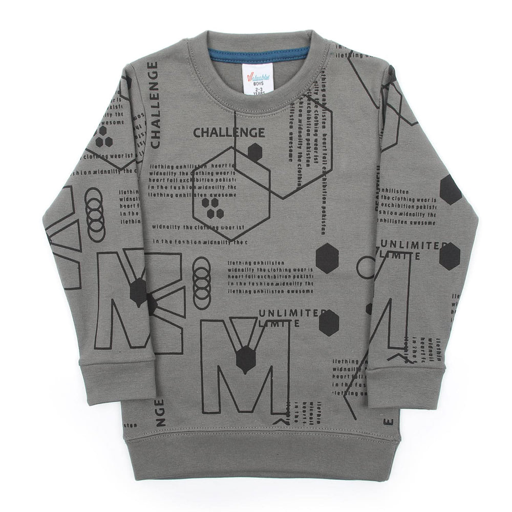 Boys Full Sleeves SweatShirt - Grey, Boys Hoodies & Sweat Shirts, Chase Value, Chase Value