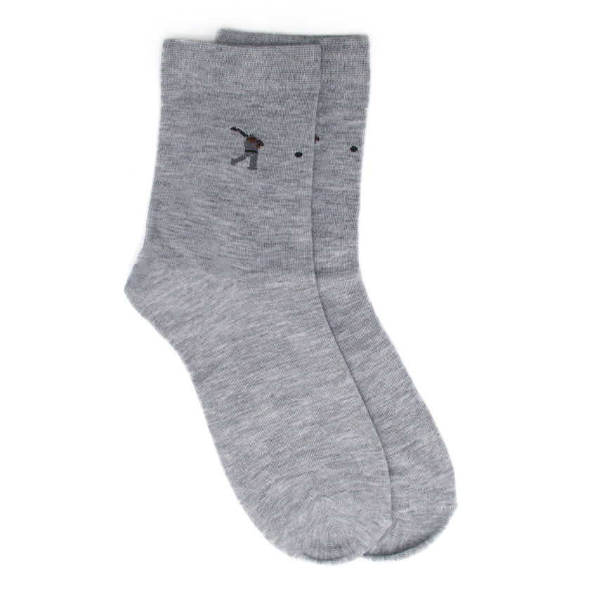 Men's Long Ankle Socks - Light Grey