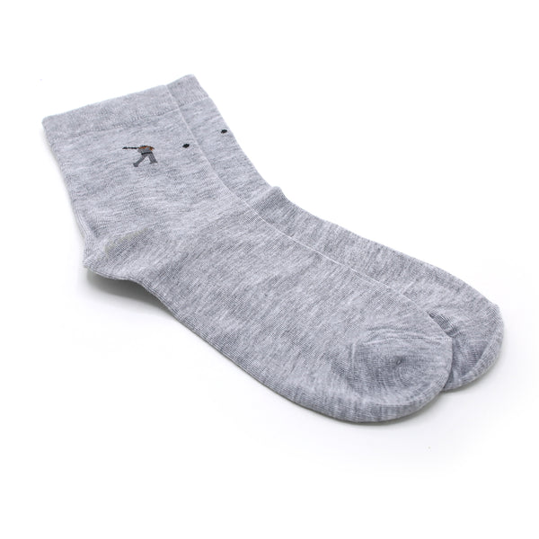 Men's Long Ankle Socks - Light Grey