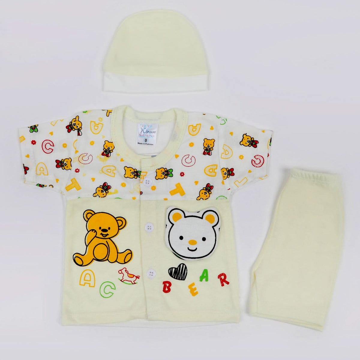 Newborn Boys Half Sleeves Suit - Lemon, Newborn Boys Sets & Suits, Chase Value, Chase Value