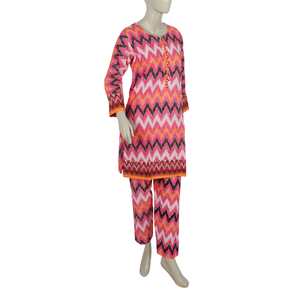 Women's Digital Printed Khaddar 2pcs Suit - Light Pink, Women Shalwar Suits, Chase Value, Chase Value