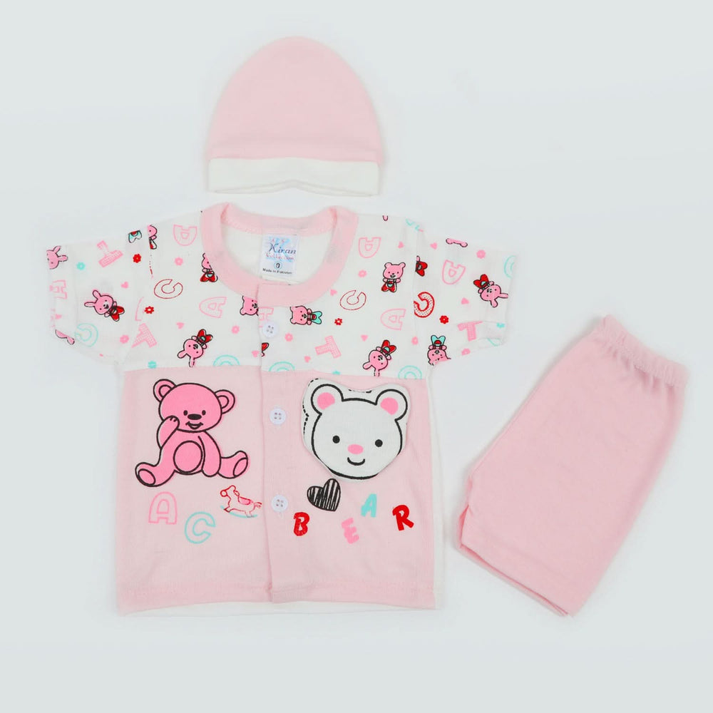 Newborn Boys Half Sleeves Suit - Light Pink, Newborn Boys Sets & Suits, Chase Value, Chase Value