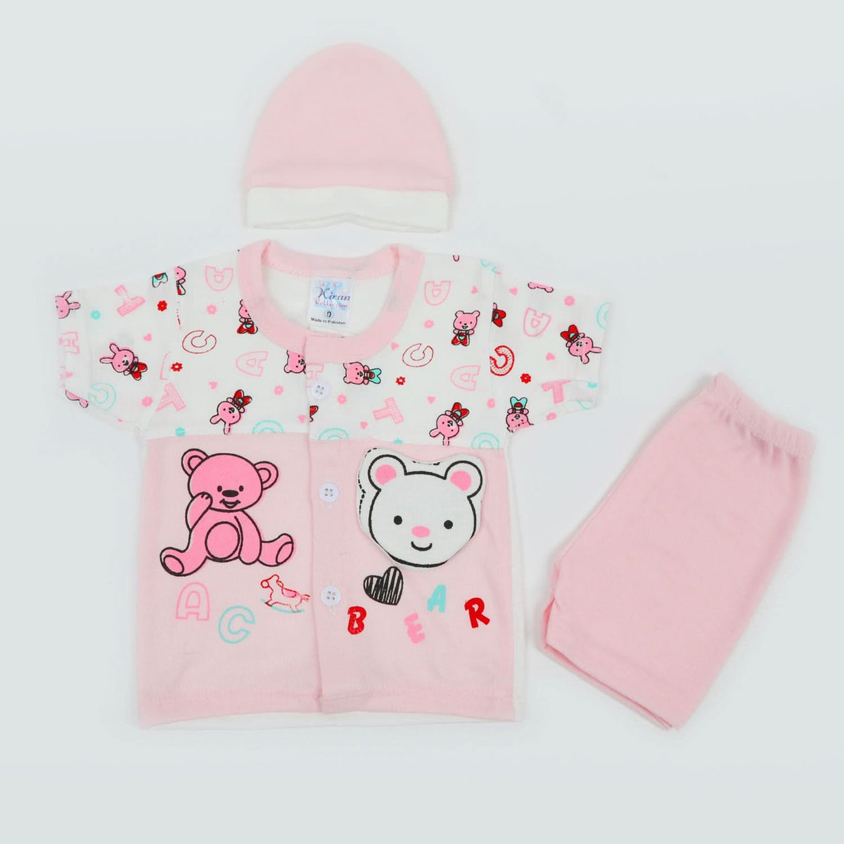 Newborn Boys Half Sleeves Suit - Light Pink, Newborn Boys Sets & Suits, Chase Value, Chase Value