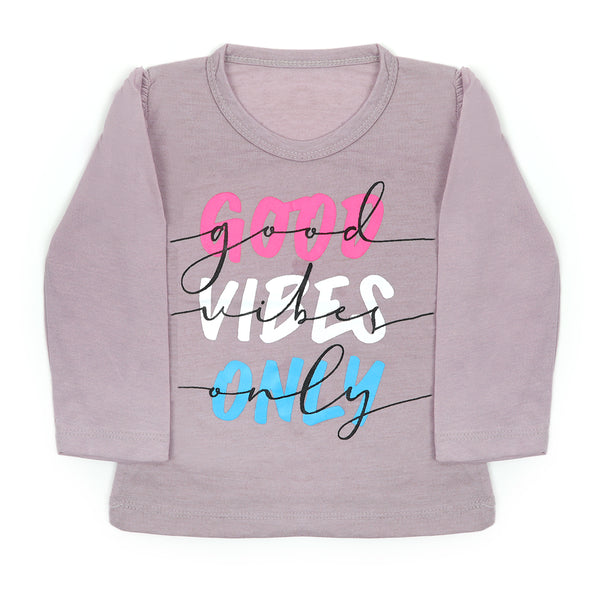 Girls Full Sleeves T-Shirt - Light Purple