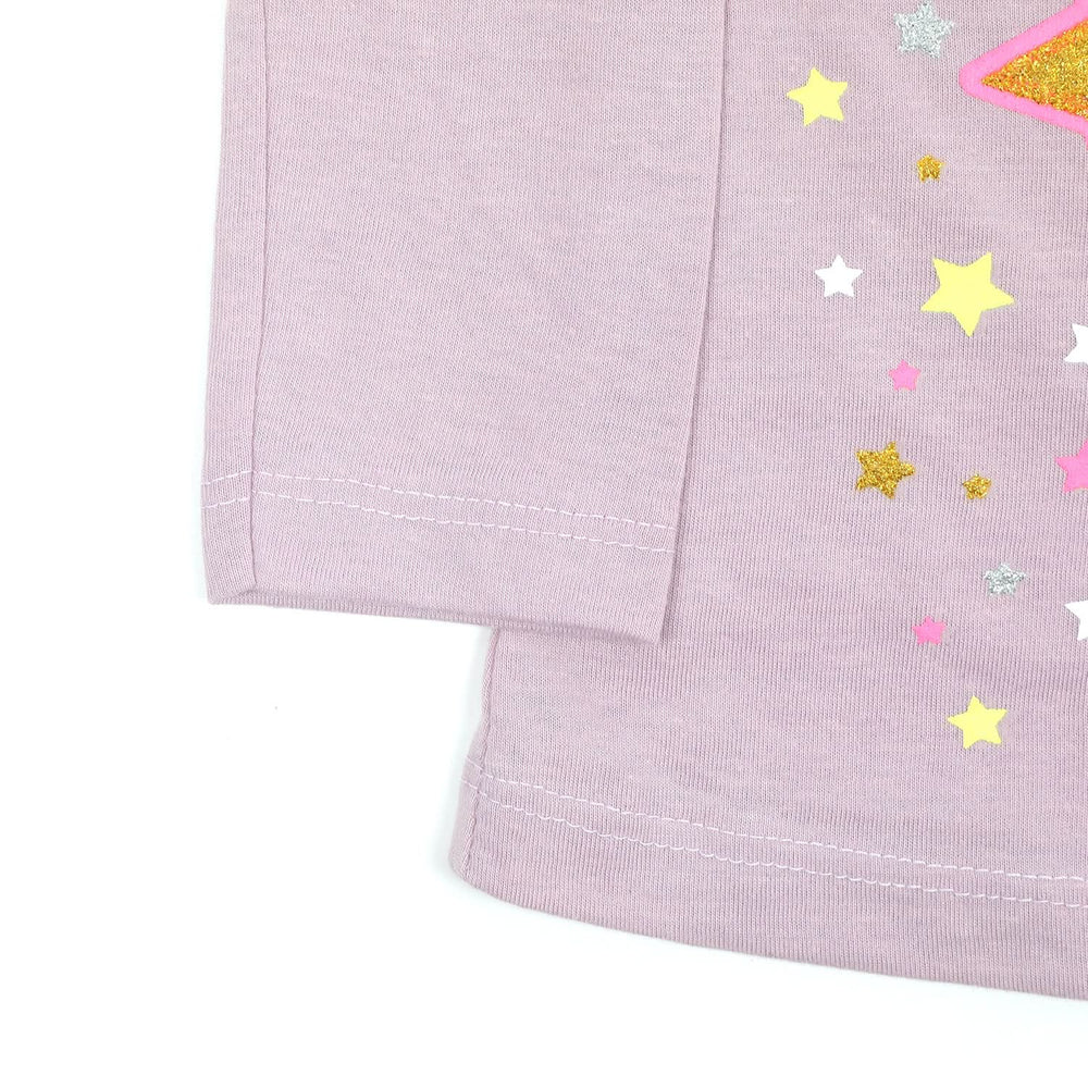 Girls Full Sleeves T-Shirt - Light Purple, Girls T-Shirts, Chase Value, Chase Value