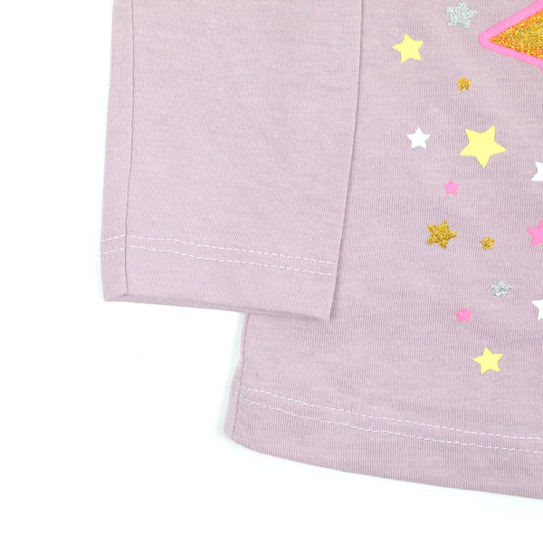 Girls Full Sleeves T-Shirt - Light Purple