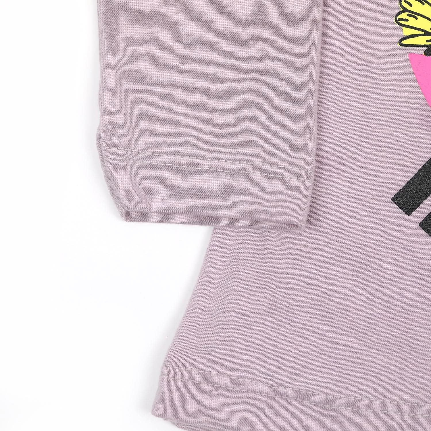 Girls Full Sleeves T-Shirt - Light Purple, Girls T-Shirts, Chase Value, Chase Value