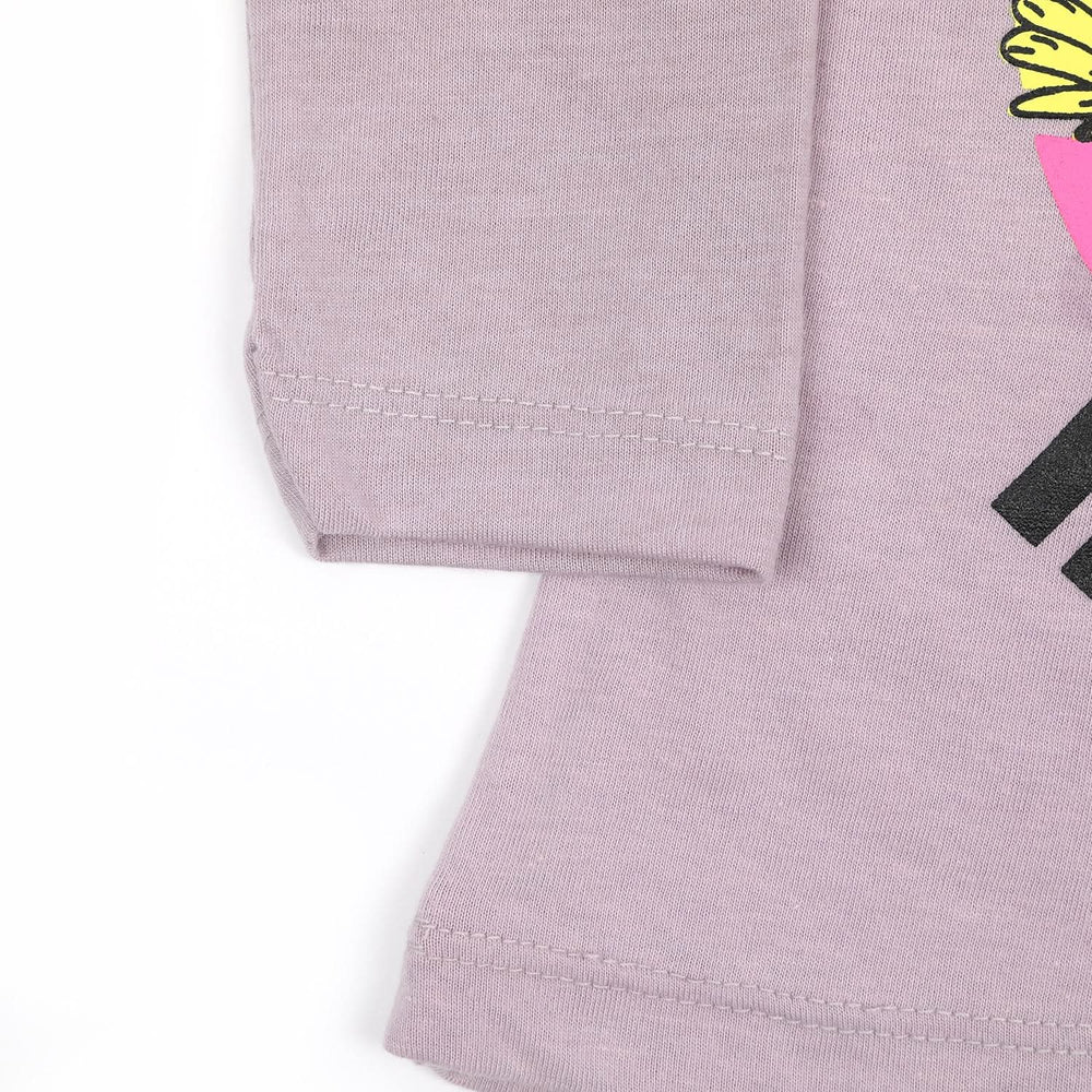 Girls Full Sleeves T-Shirt - Light Purple, Girls T-Shirts, Chase Value, Chase Value