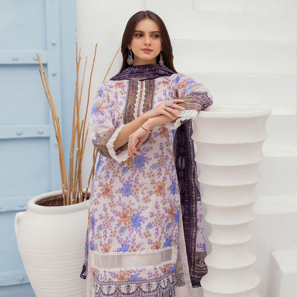 Al Zohaib Sun Shine Bliss Lawn Printed 3Pcs Unstitched Suit - 5, Women, 3Pcs Shalwar Suit, Al-Zohaib Textiles, Chase Value