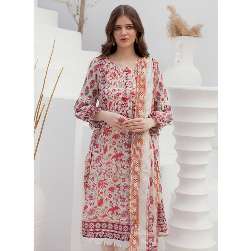 Al Zohaib Sun Shine Bliss Lawn Printed 3Pcs Unstitched Suit - 6, Women, 3Pcs Shalwar Suit, Al-Zohaib Textiles, Chase Value