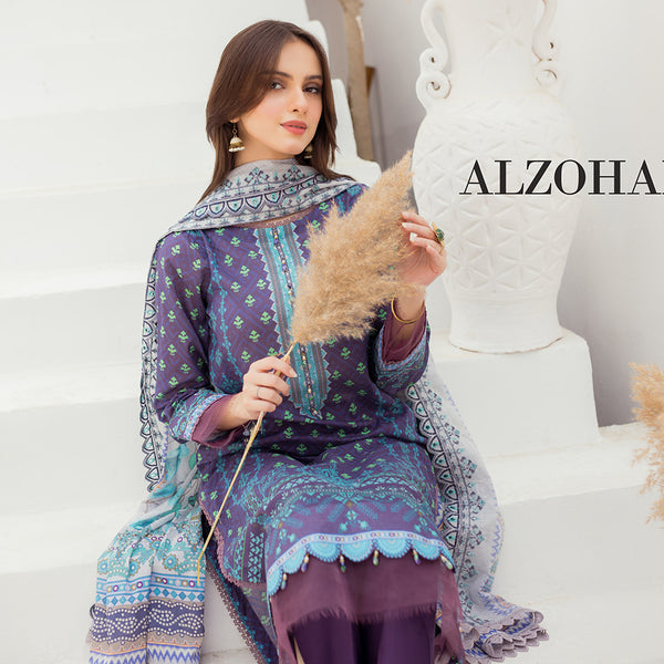 Al Zohaib Sun Shine Bliss Lawn Printed 3Pcs Unstitched Suit - 12, Women, 3Pcs Shalwar Suit, Al-Zohaib Textiles, Chase Value