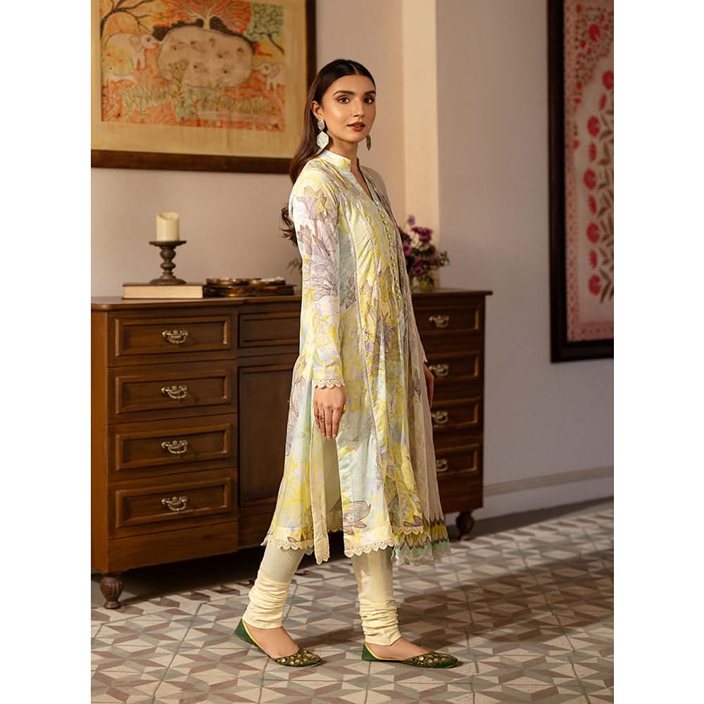 Al Zohaib Sun Shine Chikankari Lawn Printed Suit 3Pcs Unstitched Suit - 1, Women, 3Pcs Shalwar Suit, Al-Zohaib Textiles, Chase Value