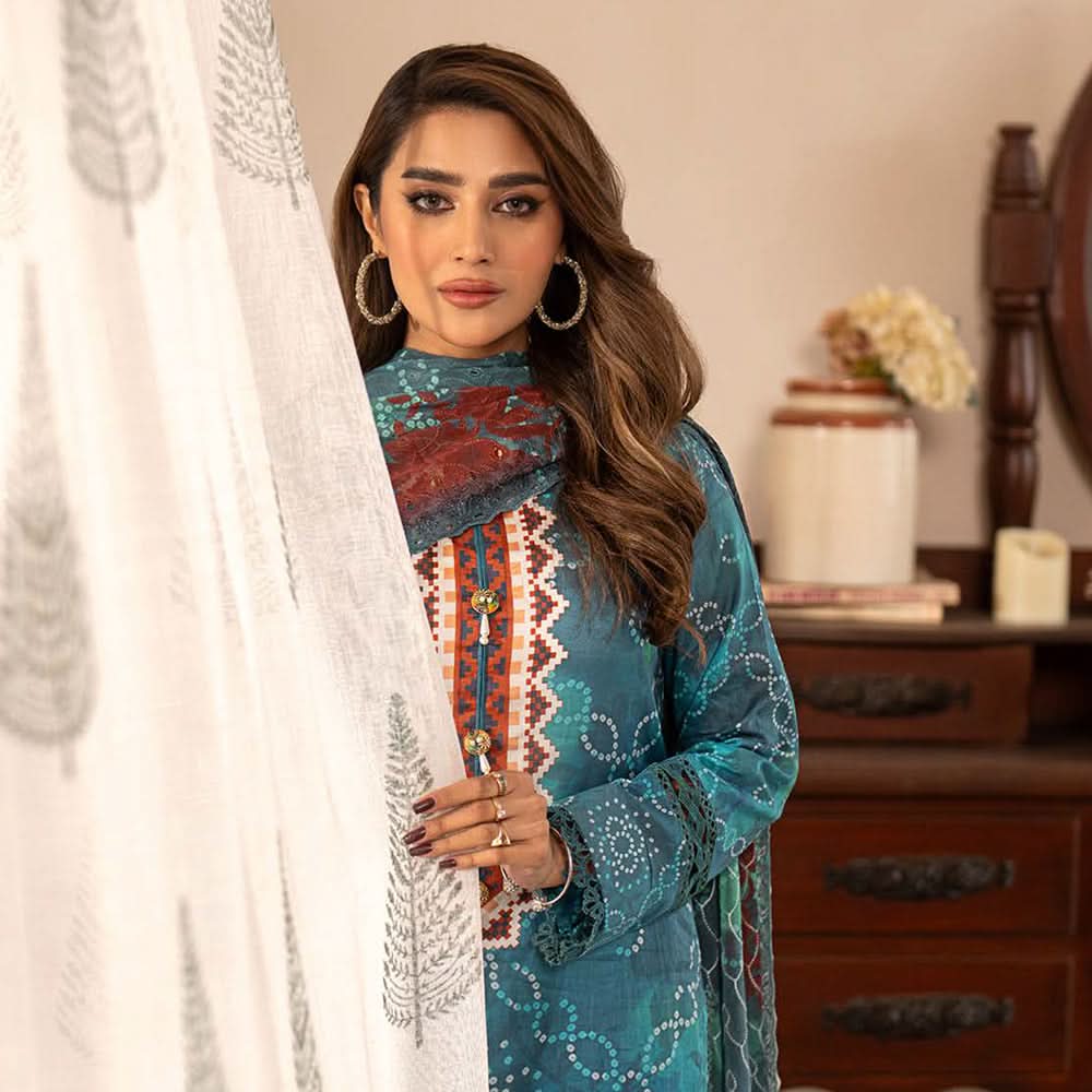 Al Zohaib Sun Shine Chikankari Lawn Printed Suit 3Pcs Unstitched Suit - 4, Women, 3Pcs Shalwar Suit, Al-Zohaib Textiles, Chase Value