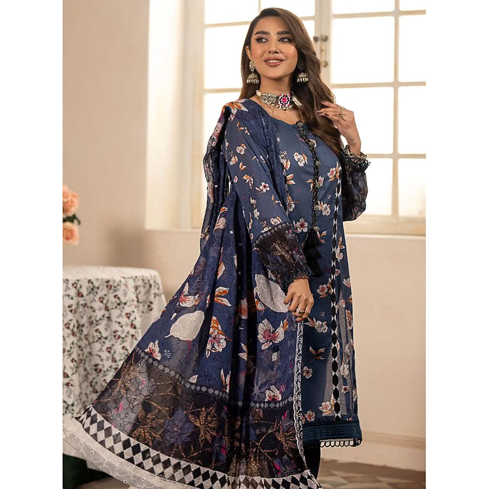 Al Zohaib Sun Shine Chikankari Lawn Printed Suit 3Pcs Unstitched Suit - 8, Women, 3Pcs Shalwar Suit, Al-Zohaib Textiles, Chase Value
