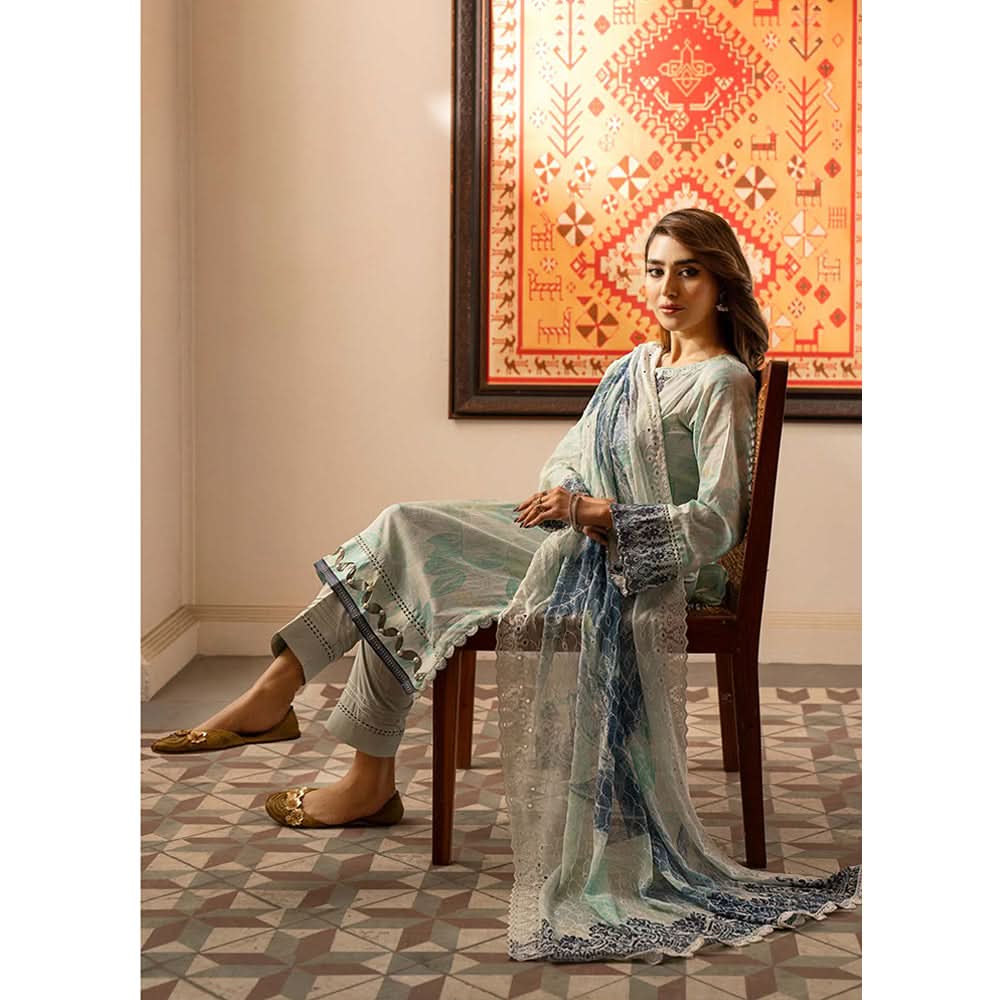 Al Zohaib Sun Shine Chikankari Lawn Printed Suit 3Pcs Unstitched Suit - 9, Women, 3Pcs Shalwar Suit, Al-Zohaib Textiles, Chase Value