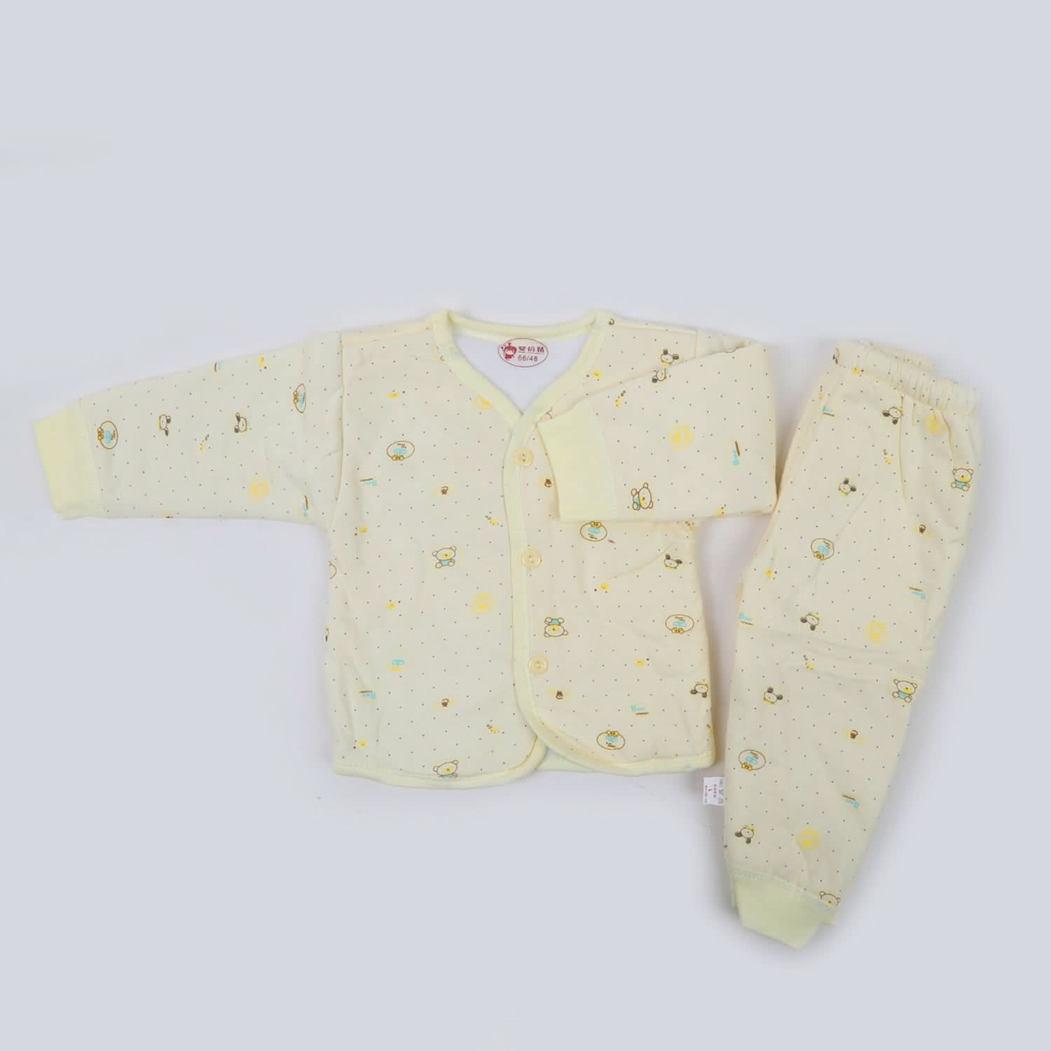 Newborn Girls Full Sleeves Suit - Lemon, Newborn Girls Sets & Suits, Chase Value, Chase Value