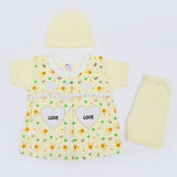 Newborn Girls Half Sleeves Suit - Lemon, Newborn Girls Sets & Suits, Chase Value, Chase Value