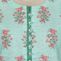Women's Digital Printed Khaddar 2pcs Suit - Light Green