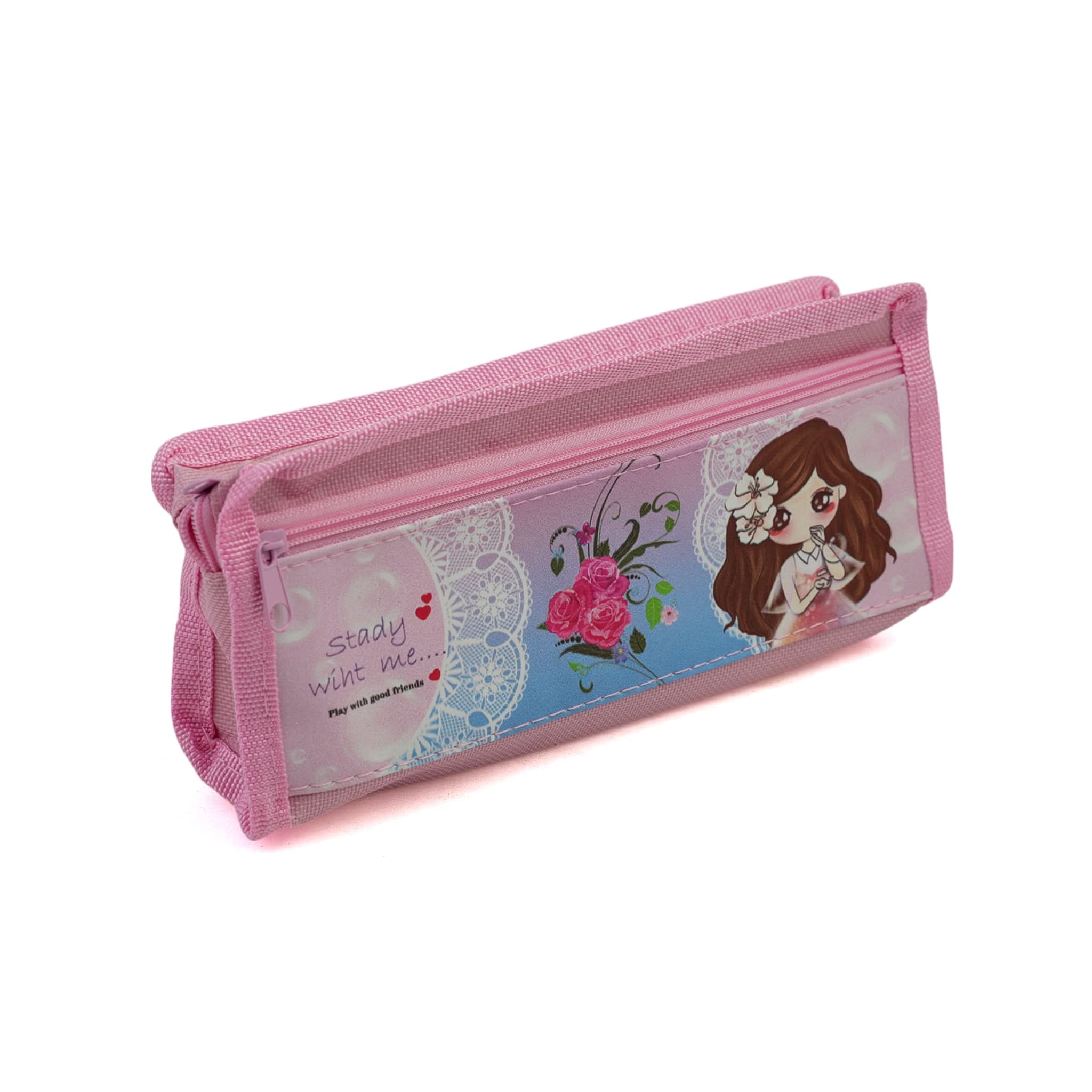 Pencil Pouch - Light Pink, Stationery Pouch & Box, Chase Value, Chase Value