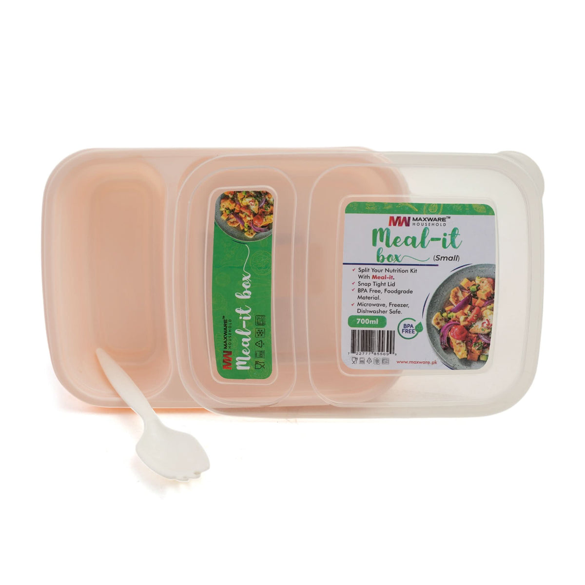 Max Ware Meal It Box Small - Light Pink, Tiffin Boxes & Bottles, Chase Value, Chase Value