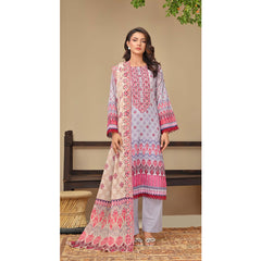 Amaya Lawn Printed Embroidered Unstiched 3Pcs Suit - 1, Women, 3Pcs Shalwar Suit, Zesh Textile, Chase Value