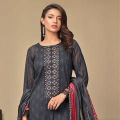 Amaya Lawn Printed Embroidered Unstiched 3Pcs Suit - 5, Women, 3Pcs Shalwar Suit, Zesh Textile, Chase Value